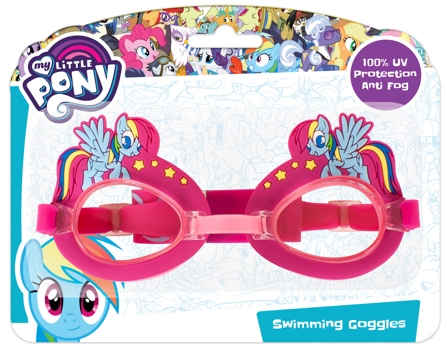 My Little Pony Girls Swimming Goggles - 100% UV Protection Anti-Fog