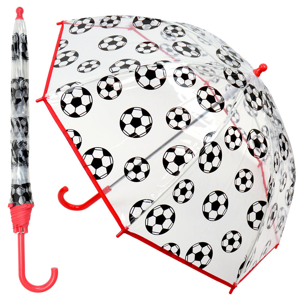 Children's Dome Umbrella Kids' Lightweight Transparent PVC Stick Brolly