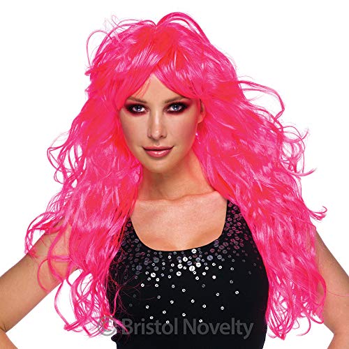 Bristol Novelty Vixen Neon Pink Wig For Women One Size Glamour Character Cosplay