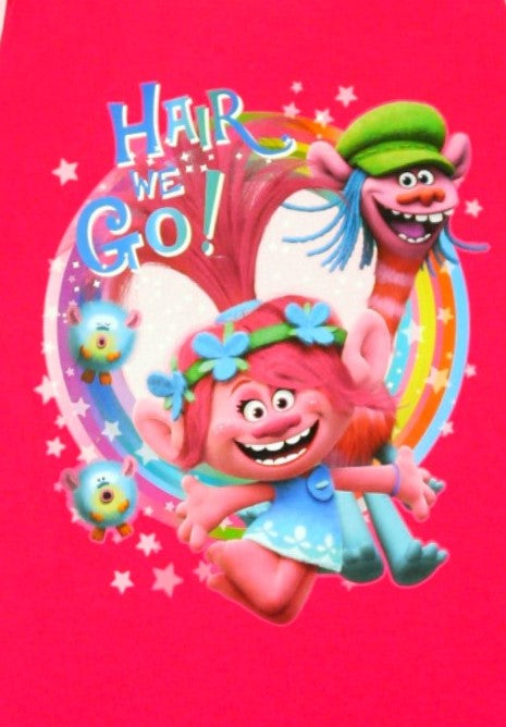 Trolls Girls Pyjamas 9-10 Years | 100% Cotton Jersey | Long Sleeve Top & Pants