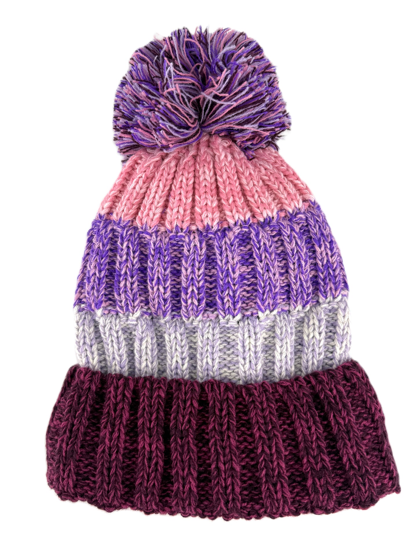 Ladies Fleece Lined Beanie Pom Pom Warm Knitted Winter Sherpa Cosy Hat