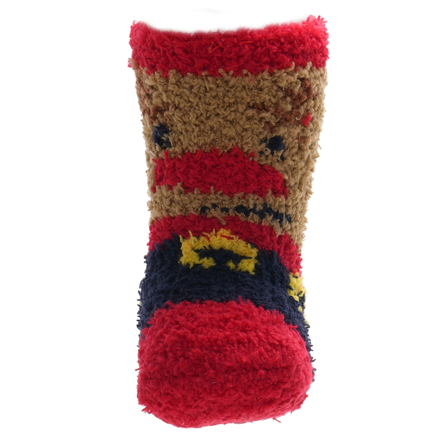 3 Pack Baby Christmas Gripper Socks Cosy Supersoft Fluffy Xmas Patterned Non-Slip Pram Socks