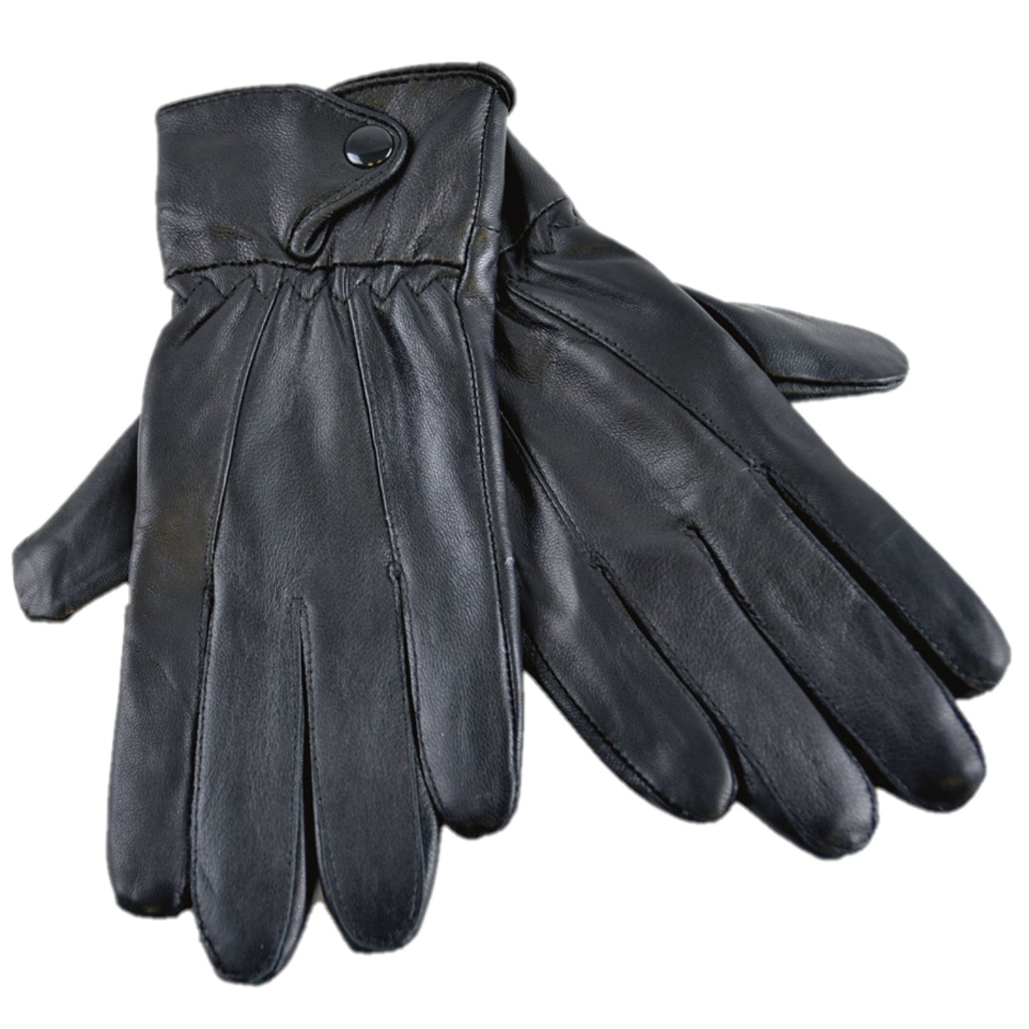 Ladies Black Leather Gloves Women's Soft Warm Lined Winter