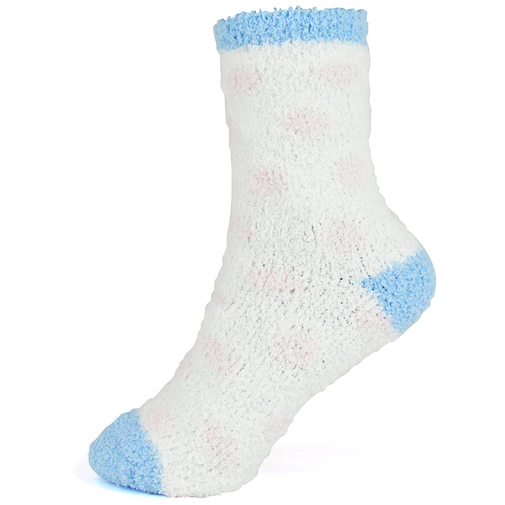 Ladies Snow Socks 4 Pack - Soft Fluffy Lounge Socks for Bed & Relaxation