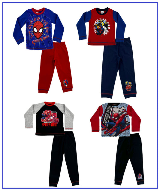 Spiderman Boys Pyjamas. 18 Months-12 Yrs Marvel Spider-Man Superhero PJ's