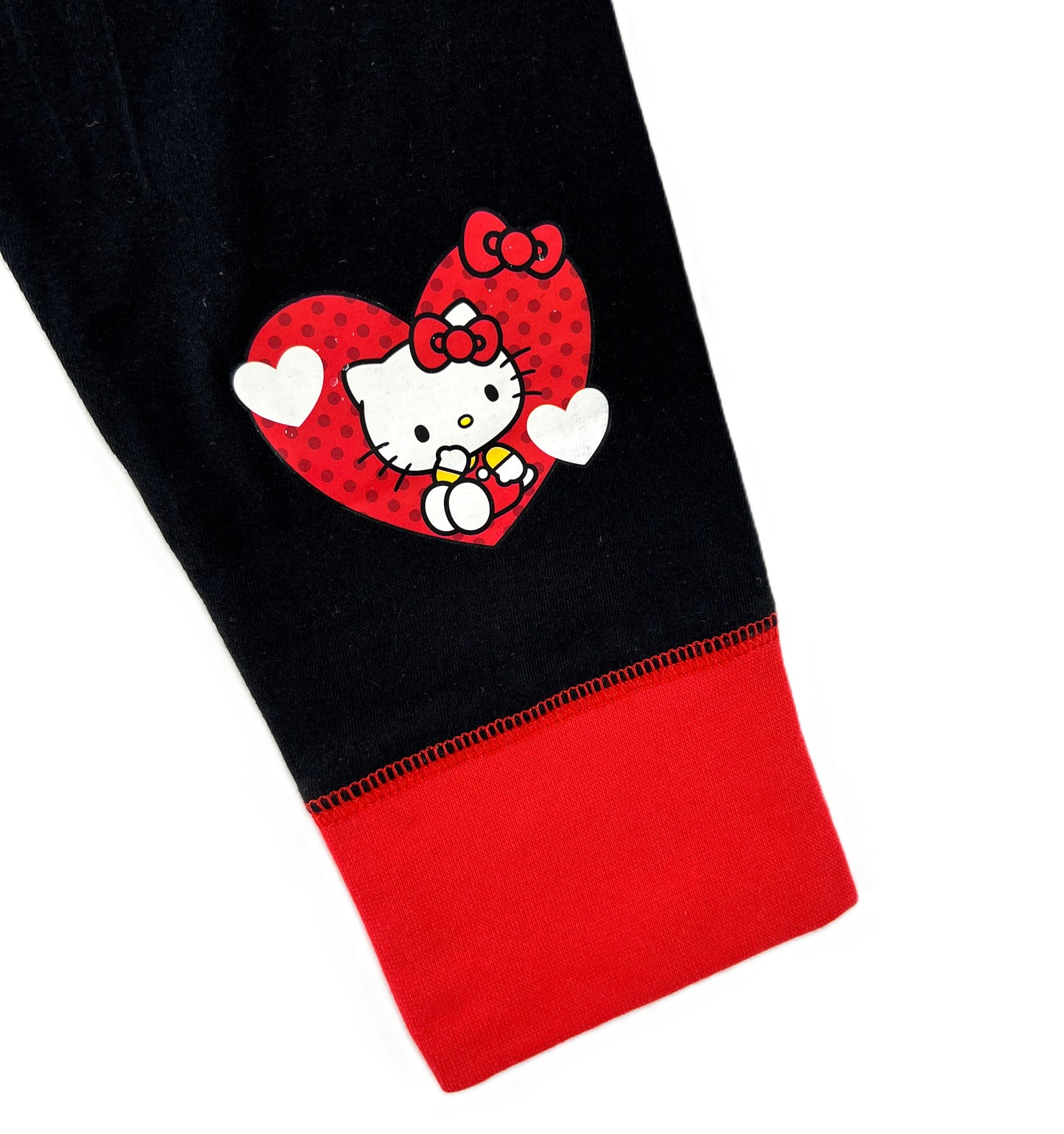 Hello Kitty Girls Pyjamas Set “Hearts” Long Sleeve Top & Bottoms, 5-12 Years