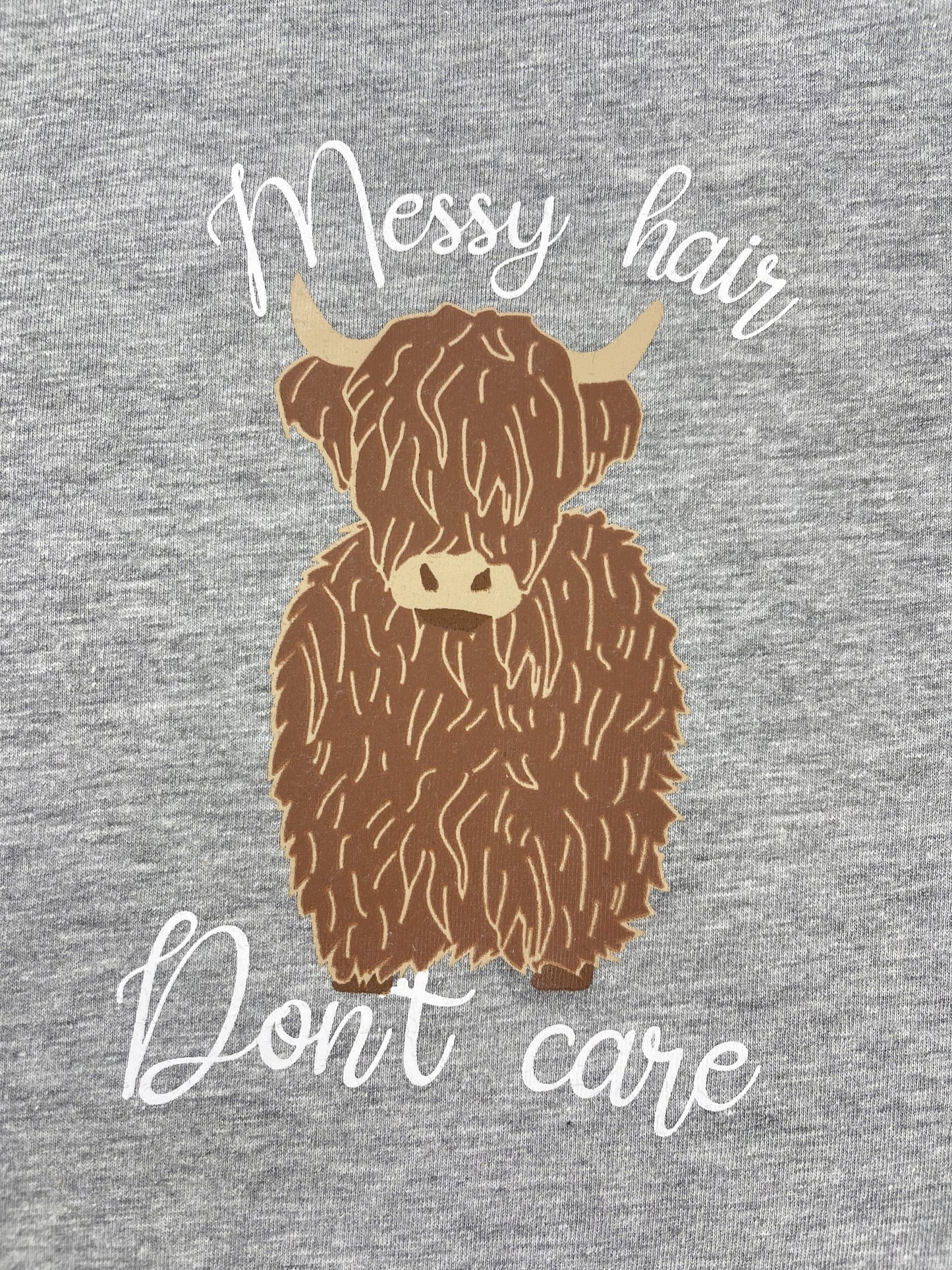 Ladies Highland Cow Pyjamas Womens Grey Cotton Jersey PJs Long Sleeve Gift