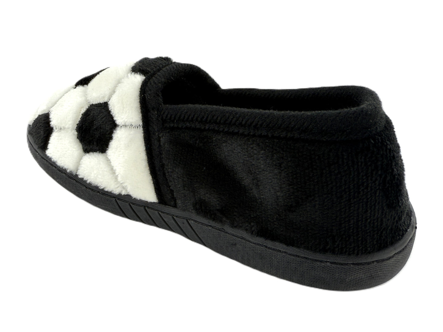 DUNLOP Boys Football Slippers Memory Foam Plush Velour Warm Non Slip Cosy