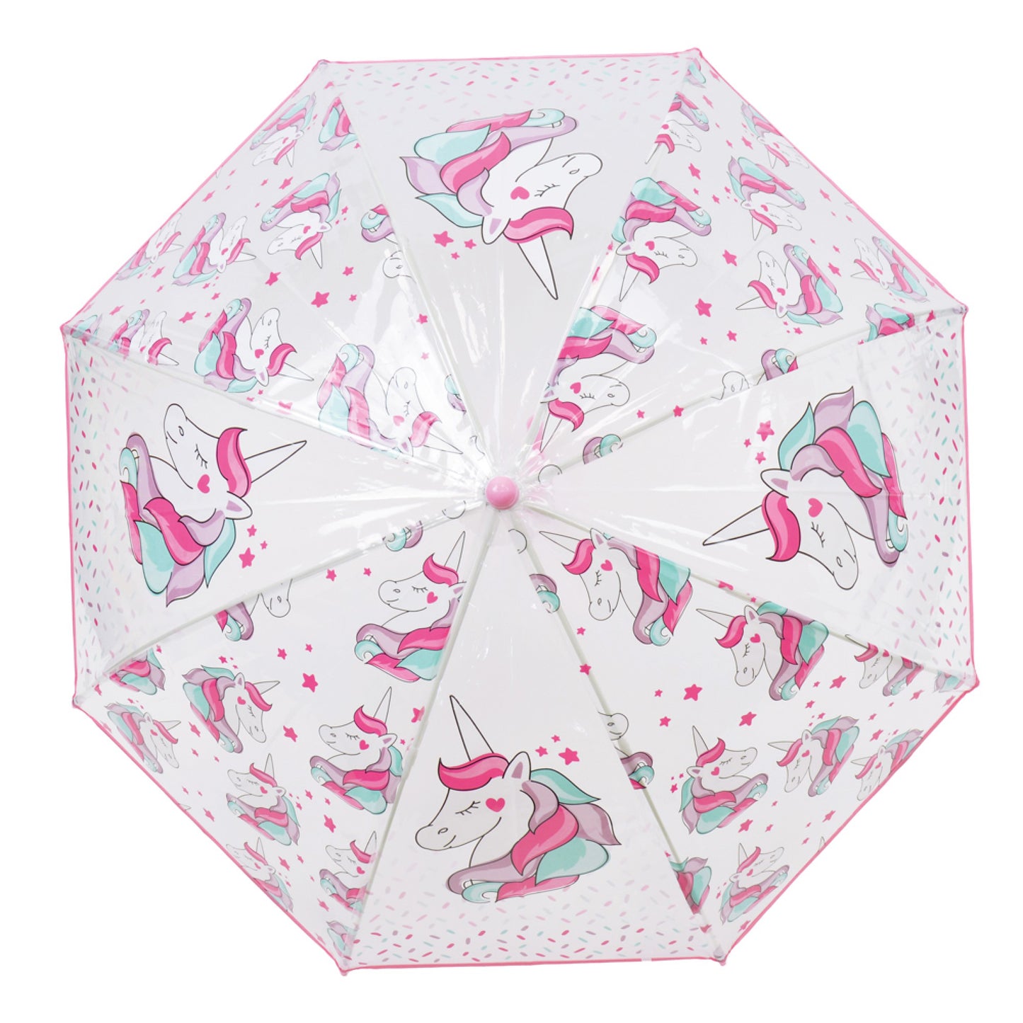 Children's Dome Umbrella Kids' Lightweight Transparent PVC Stick Brolly