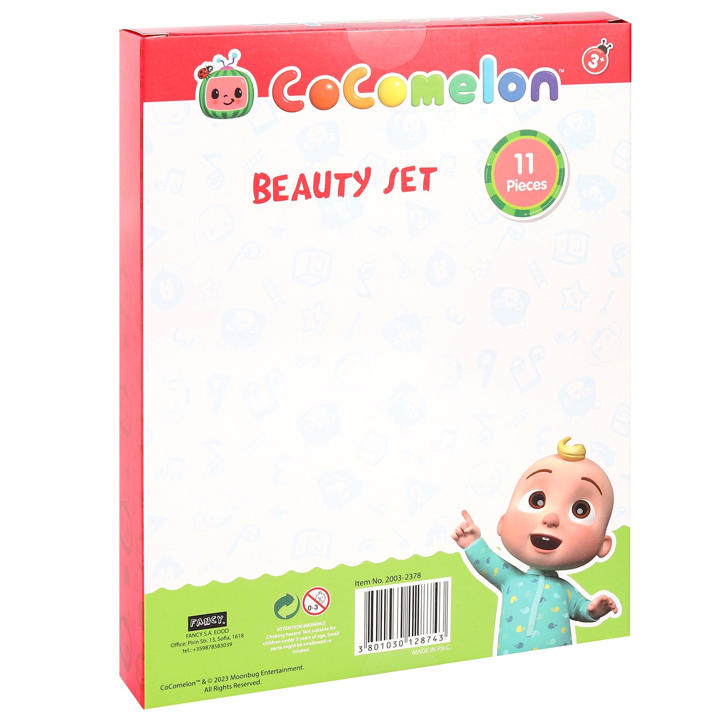 CoComelon Beauty Set for Kids – 11 Piece Hair & Jewellery Accessories with Brush, Clips, Bracelet & Rings – Pretend Play Gift for Girls & Boys – Official CoComelon