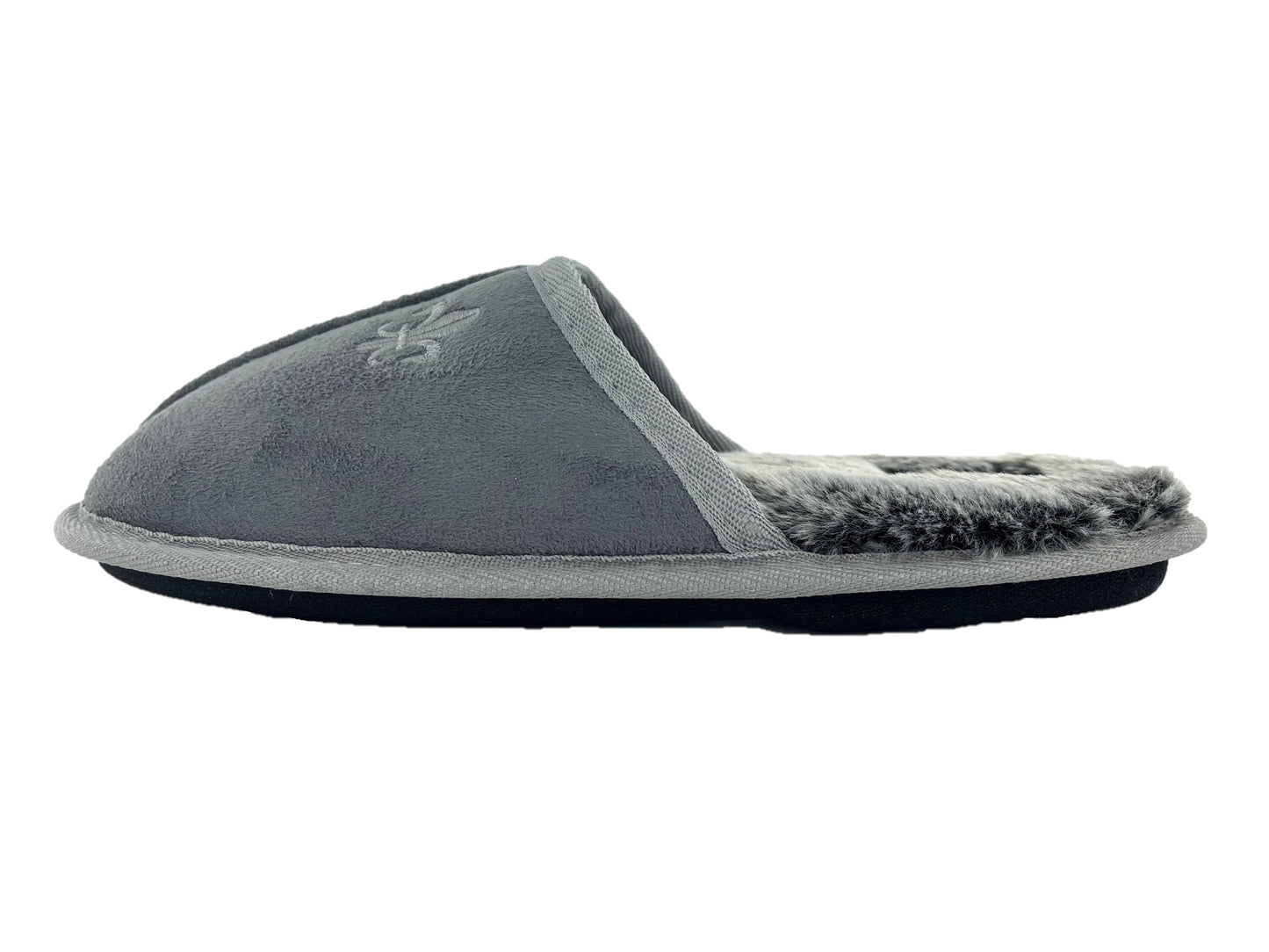 Men's Microfibre Slip-On Faux Fur Lined Memory Foam Mule Slippers