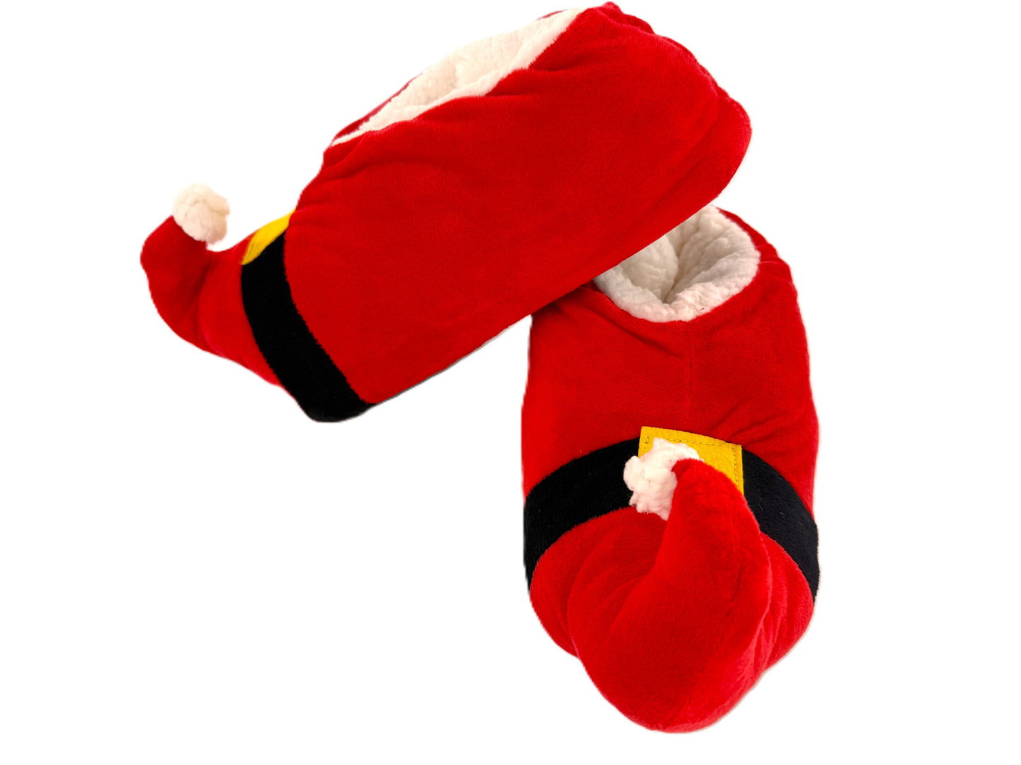 Christmas Santa Reindeer Slippers Plush Cosy Non Slip Festive Gift Adults Kids