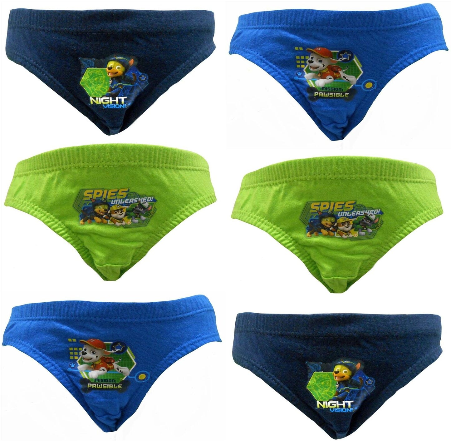 Paw Patrol Boys "Mission Pawsible" 6 pack Briefs Underpants