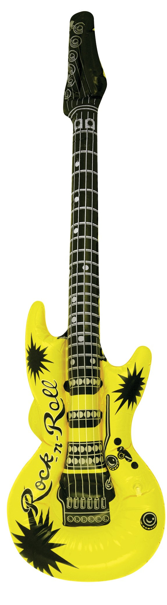 4x Inflatable Guitars 95cm Rock / Pop Star Fancy Dress Accessory
