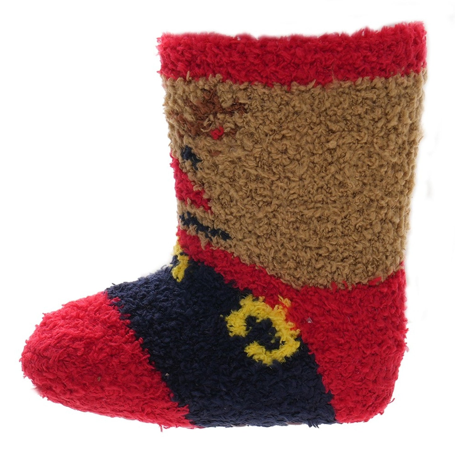 3 Pack Baby Christmas Gripper Socks Cosy Supersoft Fluffy Xmas Patterned Non-Slip Pram Socks