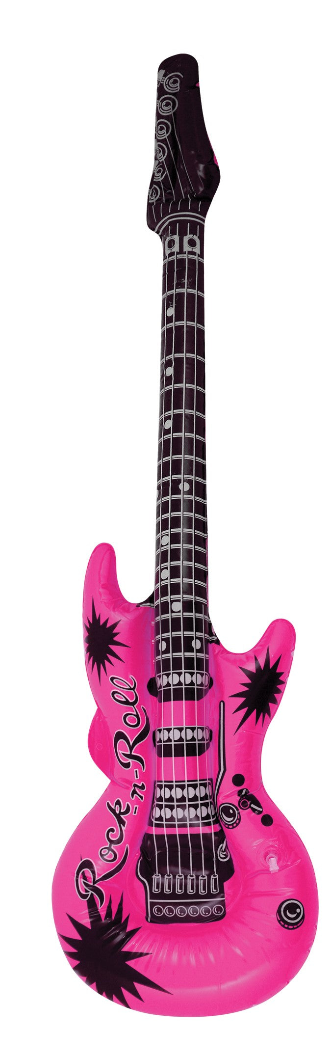 4x Inflatable Guitars 95cm Rock / Pop Star Fancy Dress Accessory