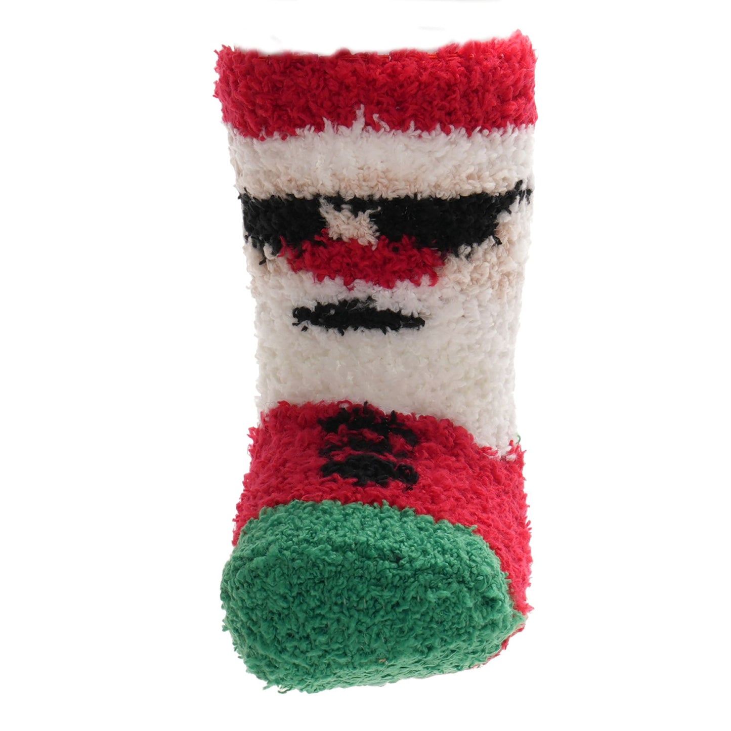 3 Pack Baby Christmas Gripper Socks Cosy Supersoft Fluffy Xmas Patterned Non-Slip Pram Socks