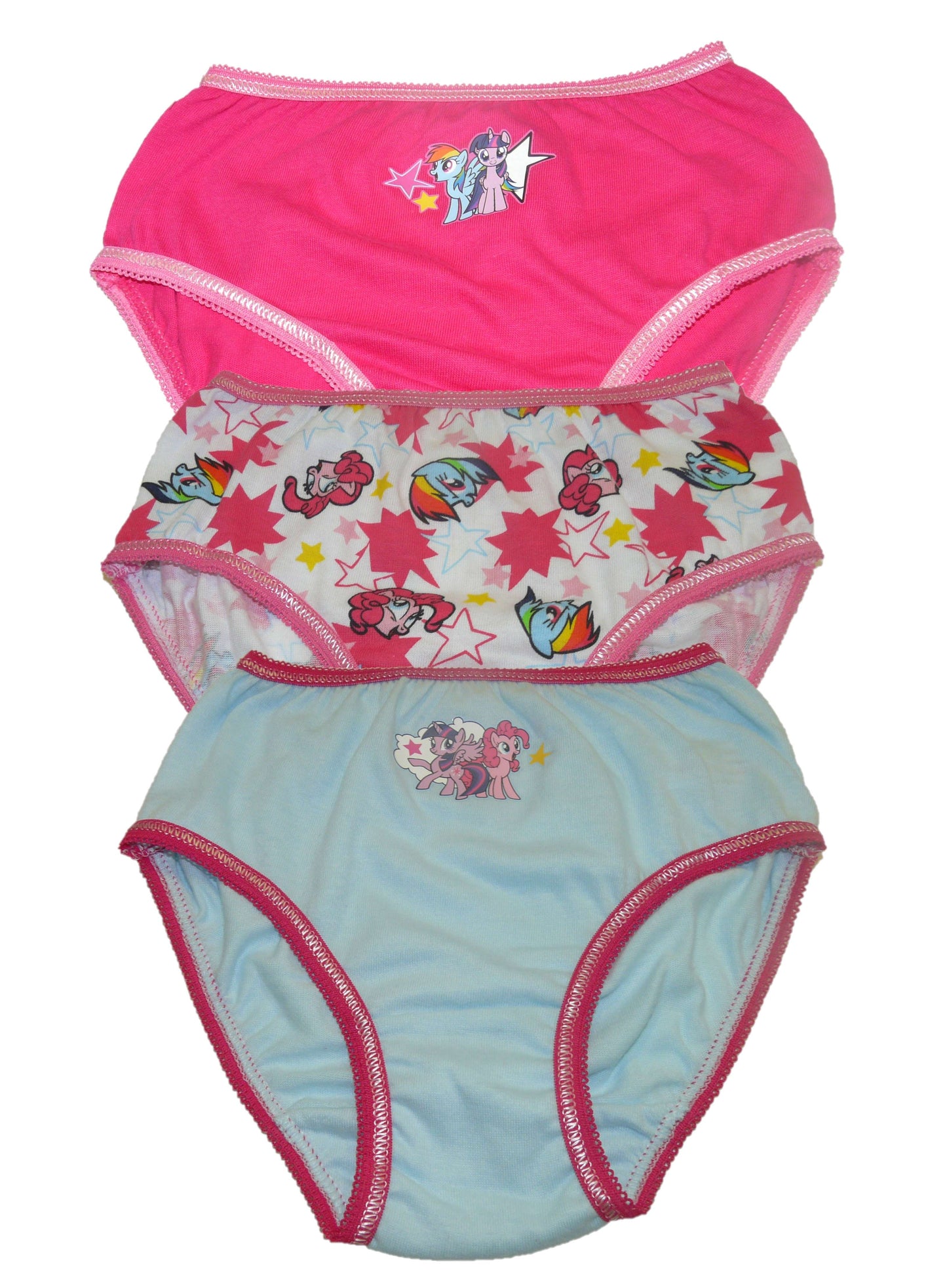 My Little Pony Girls 3 Pack Cotton Knickers Underwear Briefs