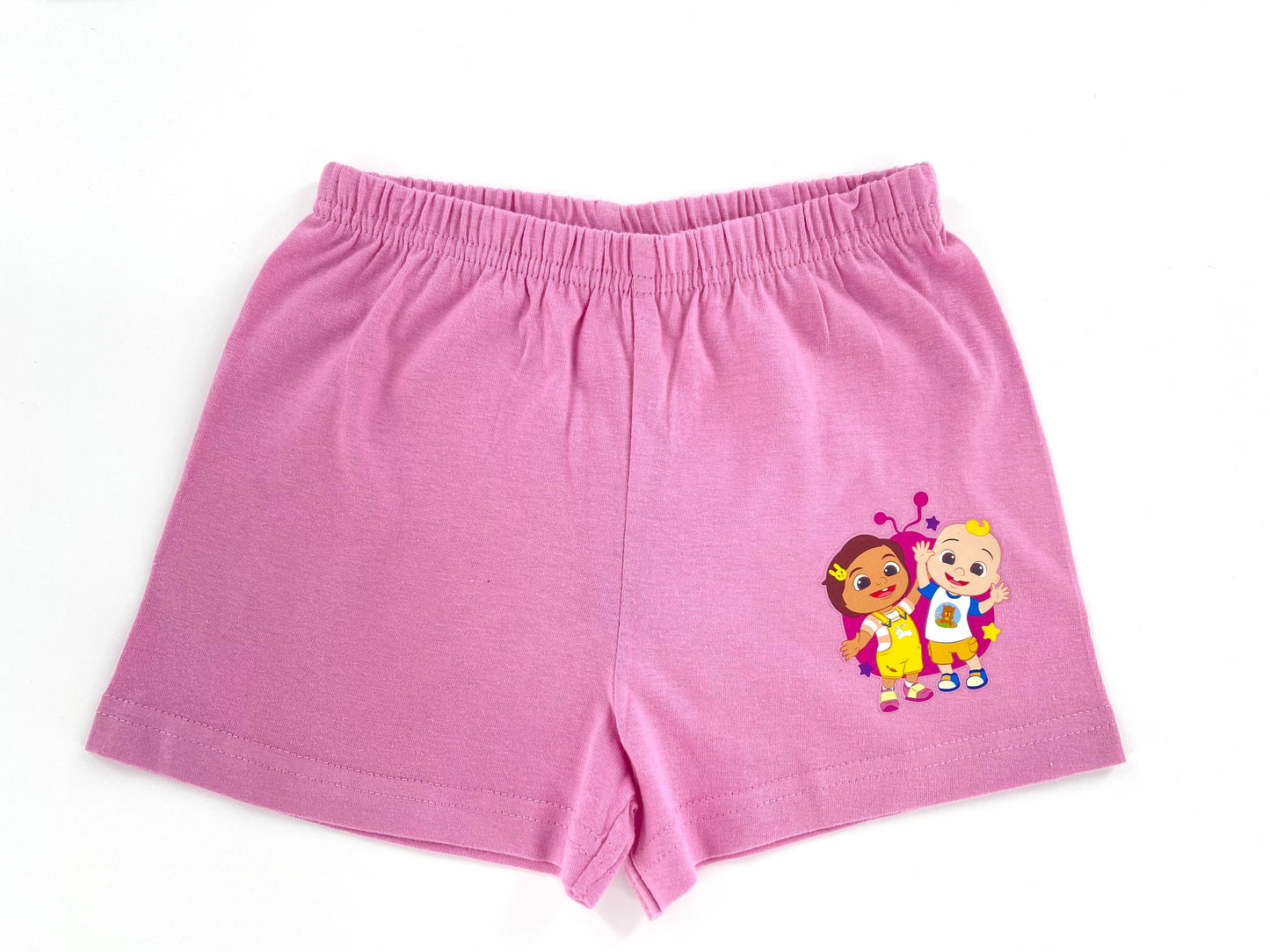 CoComelon Girls Pyjamas Summer Shortie Pink Cotton PJs "Happy Days" Bella Cece Cody JJ