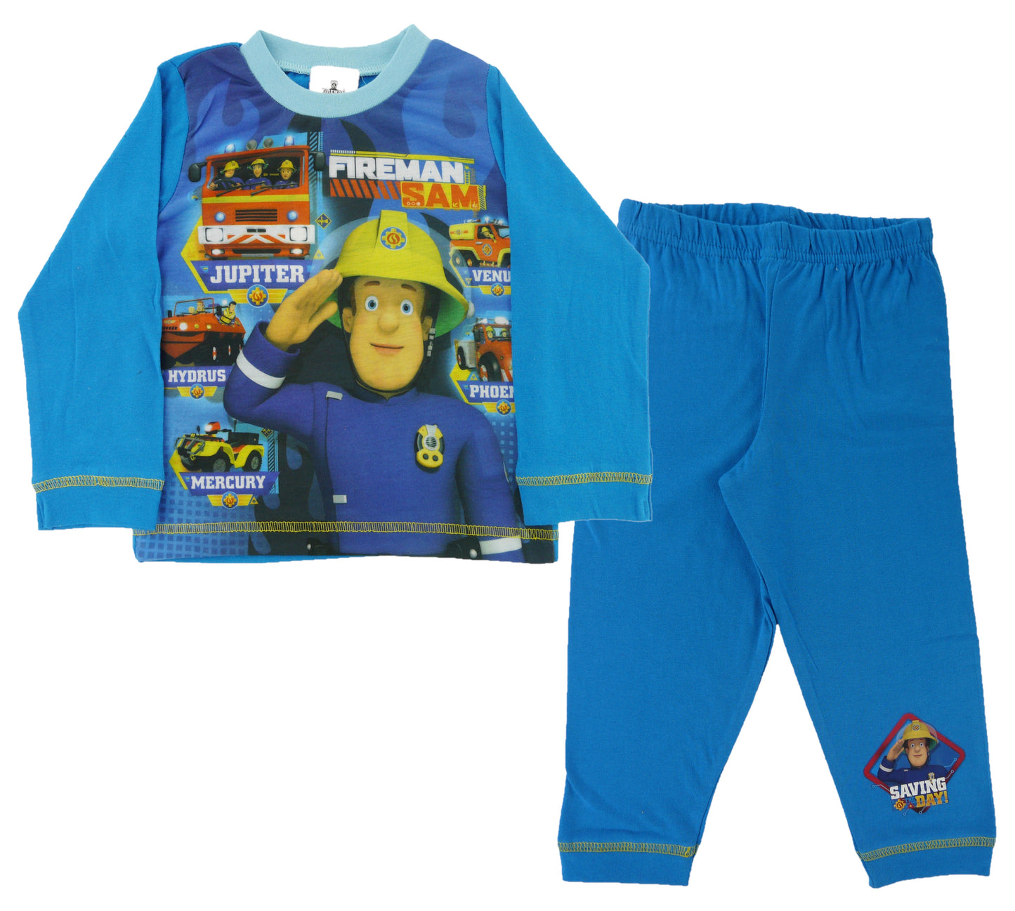 Fireman Sam "Trucks" Boys or Girls Cotton Pyjamas 18 -24 Months