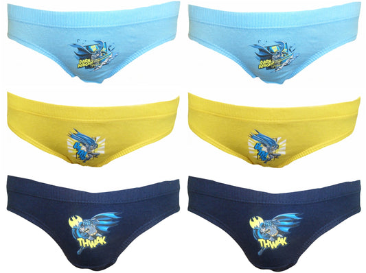 Batman Boy's Underpants 6 Pack Cotton Underwear Briefs