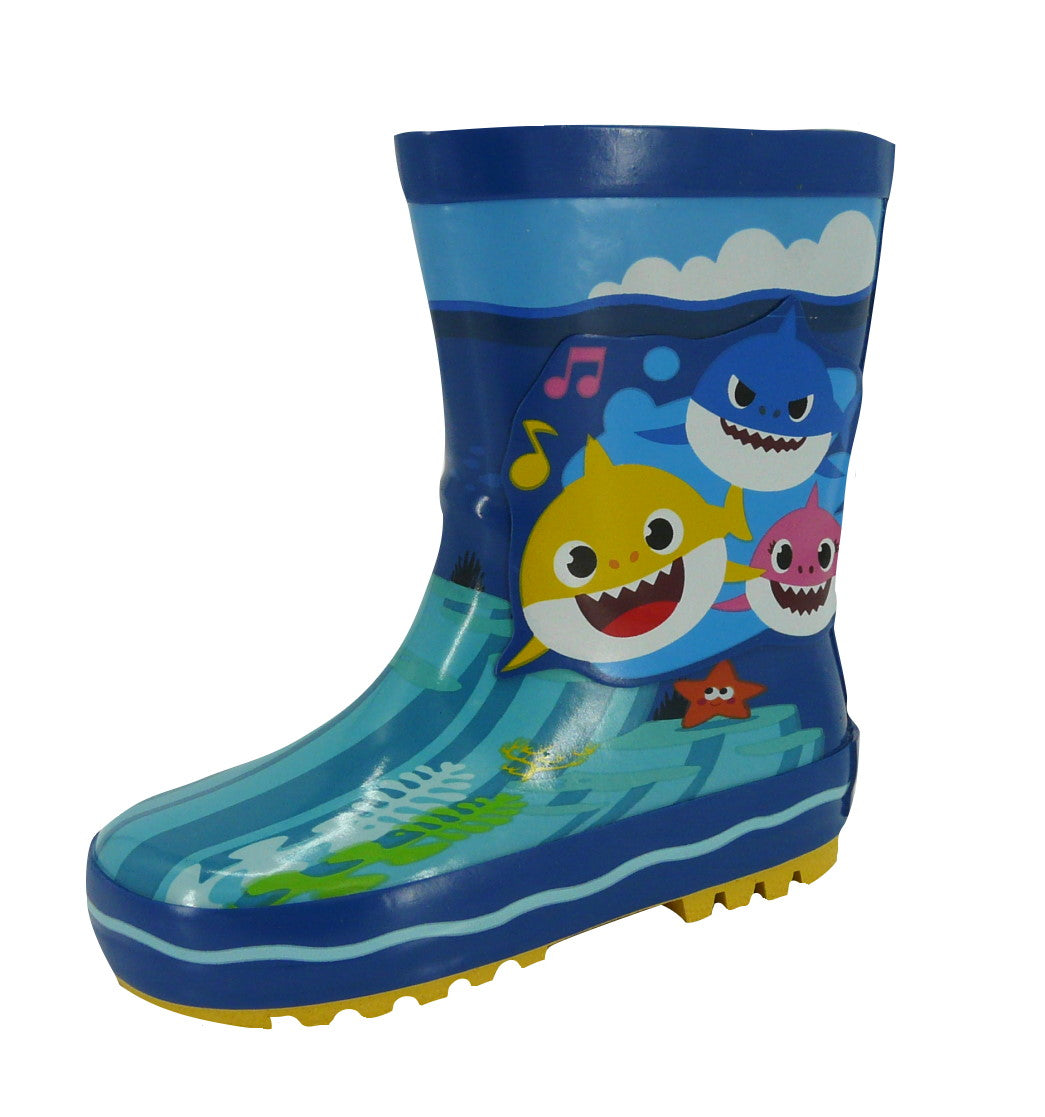 Baby Shark Kids Rubber Wellies Wellington Boots