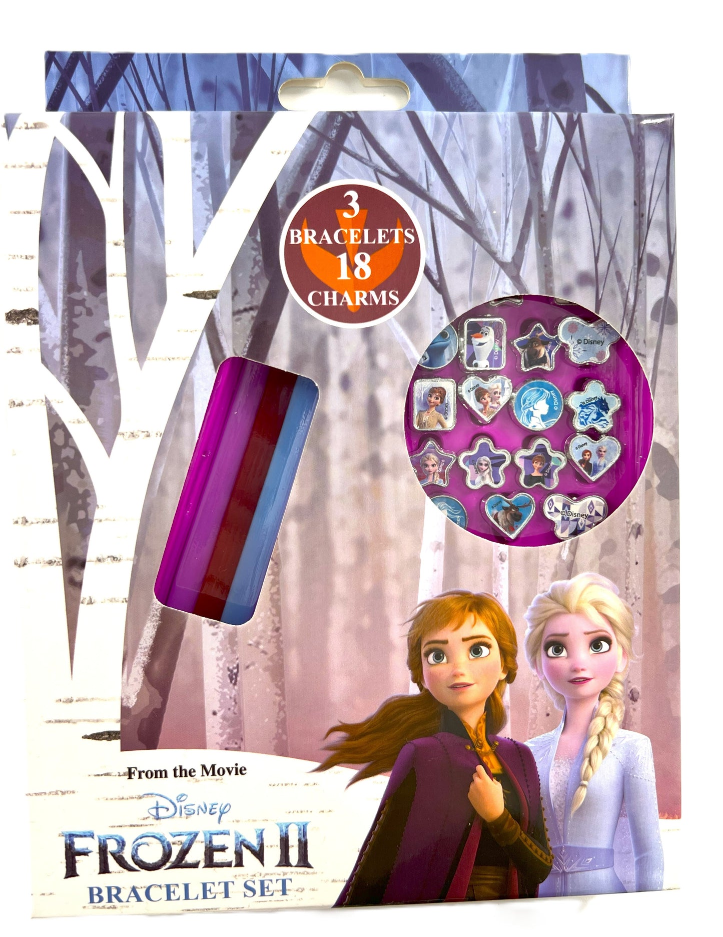 Disney Frozen  Girls Charm Bracelet Set – 3 Bracelets with 18 Charms