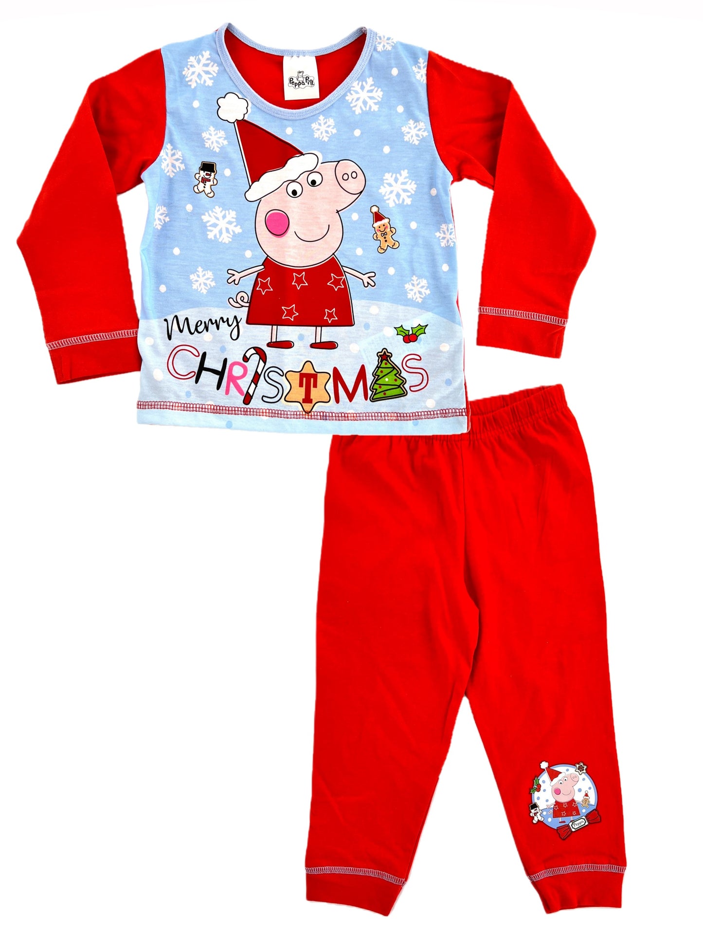 Peppa Pig Girls Pyjamas Merry Christmas Character PJs (18 Months-5Yrs)