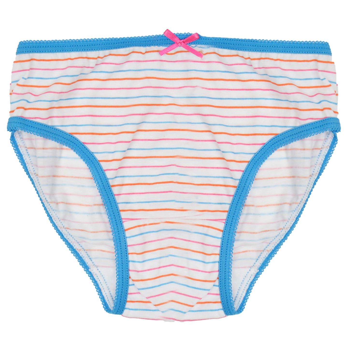 6 Pack Rainbow Pattern Girls Cotton Blend Knickers Panties Briefs Underwear
