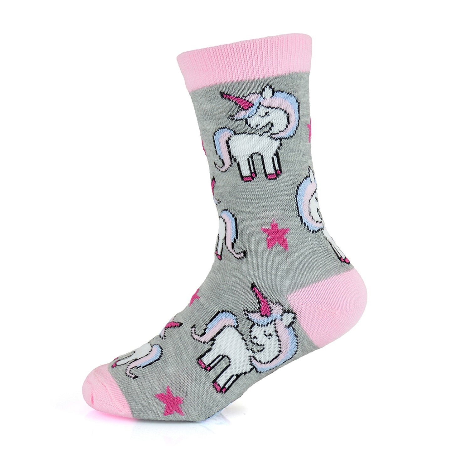 6 Pairs Girls Multicoloured Unicorn Patterned Ankle Socks