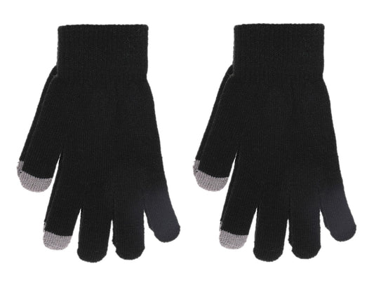 Mens Touchscreen Gloves Multipack Thermal Warm Knit Black 2 4 6 Pack Winter