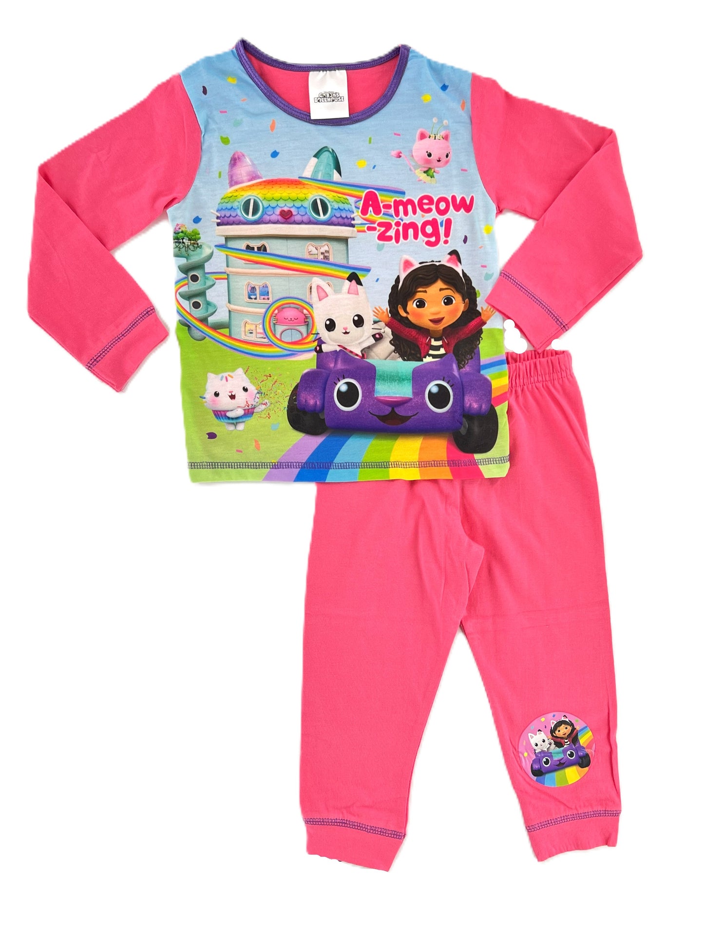 Gabby’s Dollhouse Girls Pyjamas | Long Sleeve Cotton PJs | Ages 18–24 Months to 5 Years