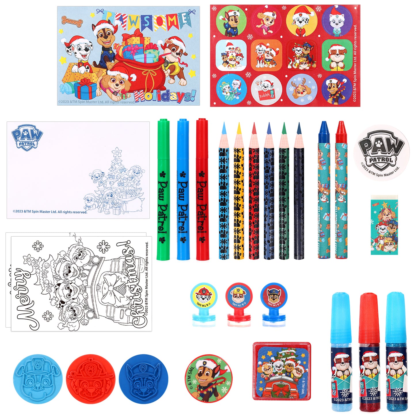 Christmas Advent Calendar Children's Spider-Man or Paw Patrol 24 Surprise Items