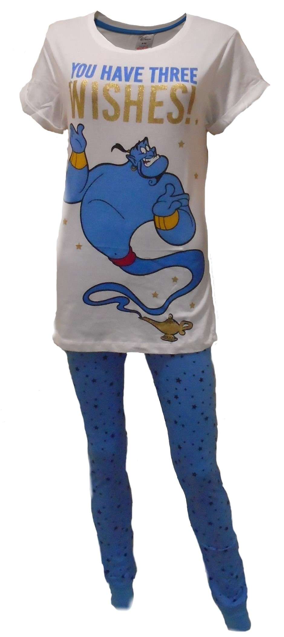 Disney Aladdin “You Have Three Wishes” Ladies Pyjama Set, 100% Cotton