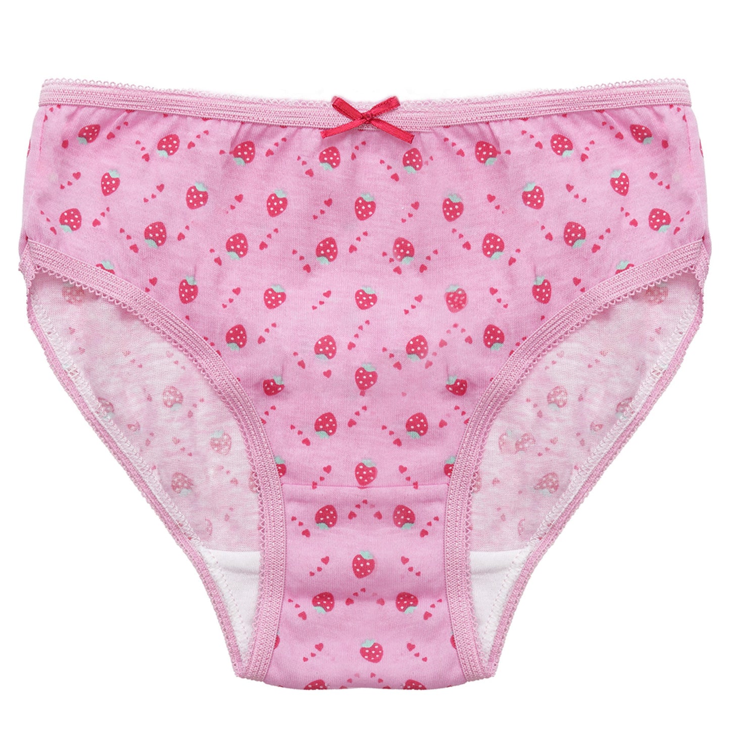 5 Pack Girls' Knickers Cotton Blend Fruit Print Jersey Underwear Briefs