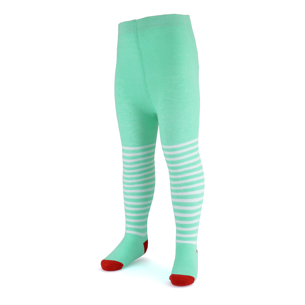 Baby Girls' Cotton Rich Santa and Reindeer Christmas Tights 2 Pack