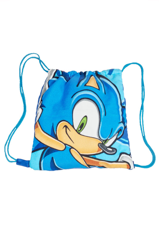 Sonic The Hedgehog Towel & Pull String Bag