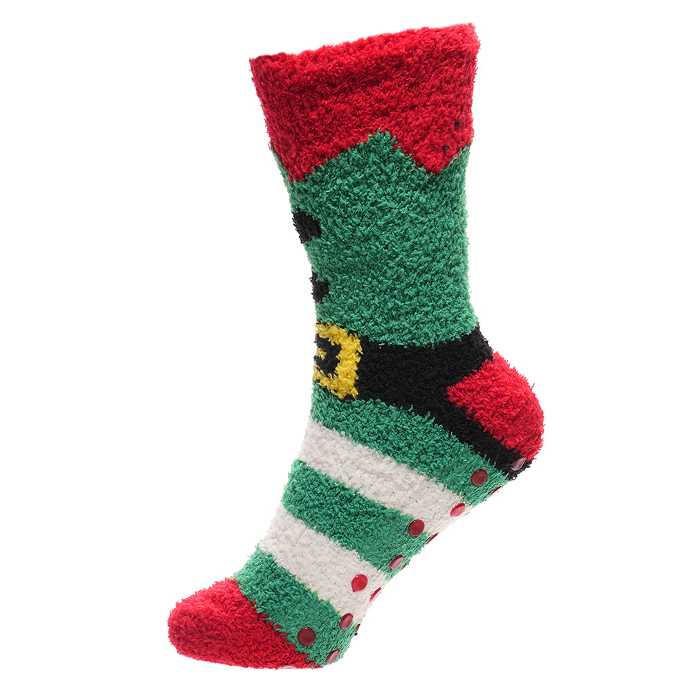 Ladies 3 Pack Christmas Slipper Socks Cosy Gripper Festive Gift Stocking Filler