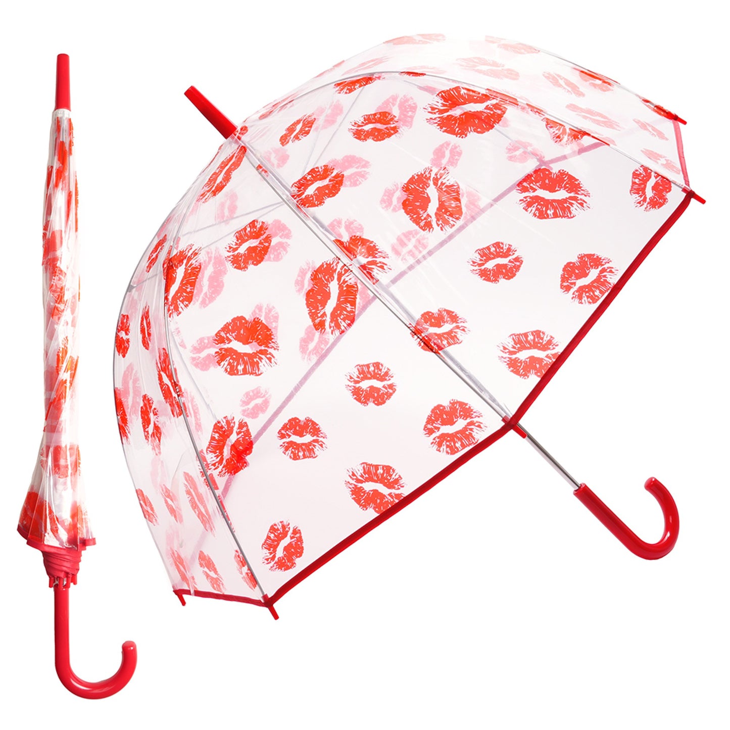 Ladies Transparent Dome Stick Umbrella - 3 Stylish Designs