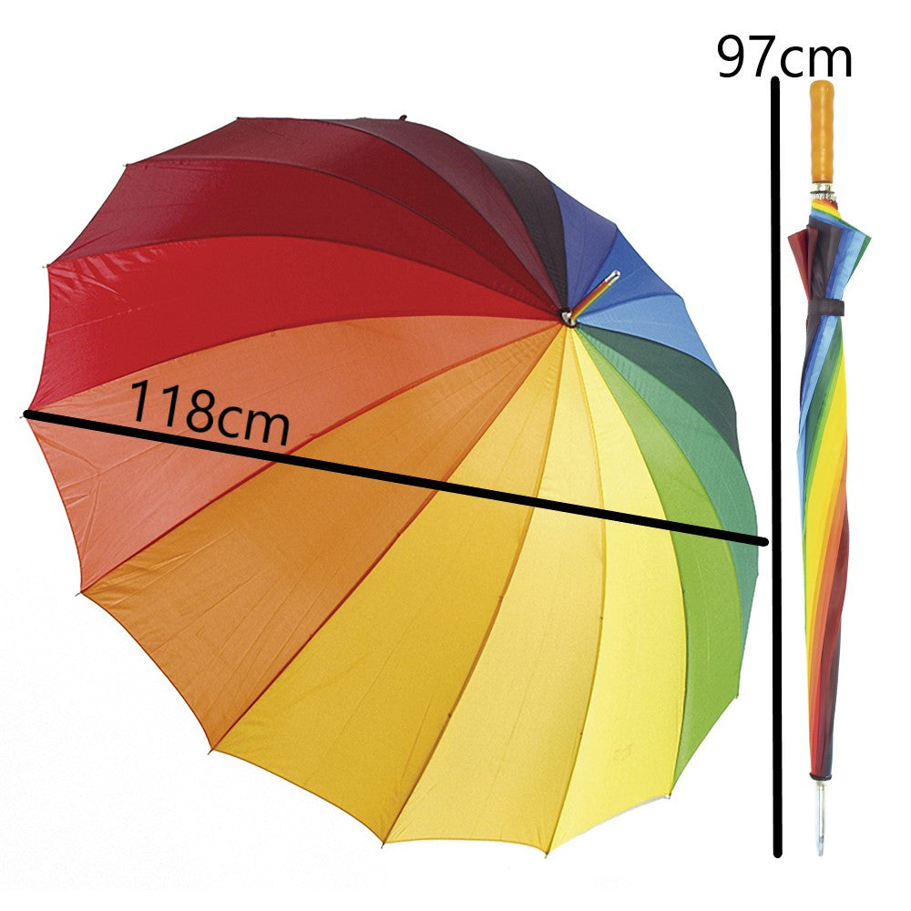 Rainbow Umbrella Adults Large, Golf, Pride, Festival