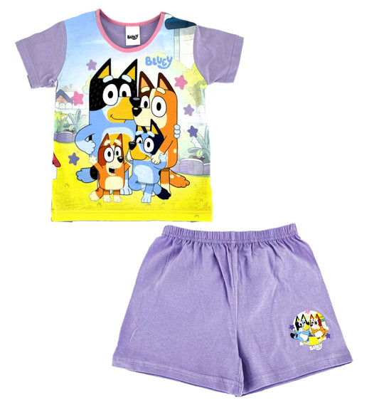 Bluey Girl's 2 Piece Shortie Pyjama Set "Family"
