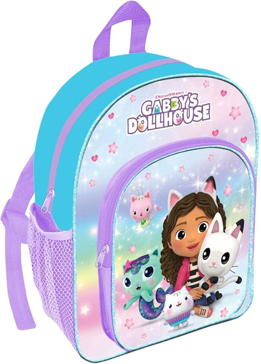 Gabby’s Dollhouse Kids Backpack – 31cm | Adjustable Straps, 2 Compartments & Side Bottle Pocket