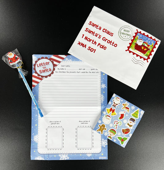 Letter to Santa Kids Christmas Writing 5 pc Set Father Christmas