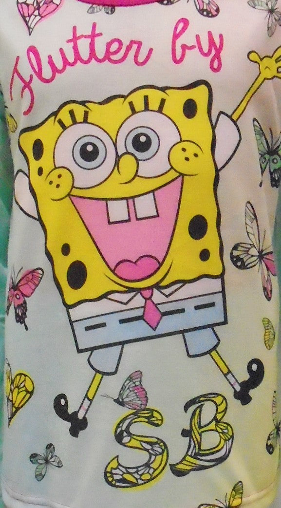 Spongebob Girl's Pyjamas 5-12 Years Spongebob SquarePants "Flutter" Gift Idea