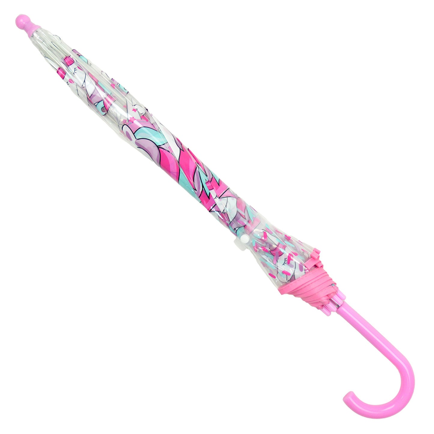 Children's Dome Umbrella Kids' Lightweight Transparent PVC Stick Brolly