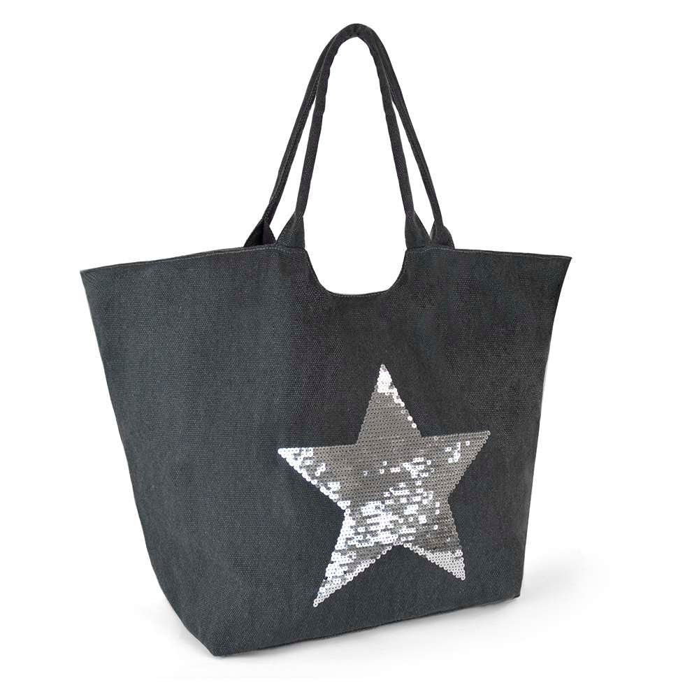 Star Sequin Summer Tote Bag