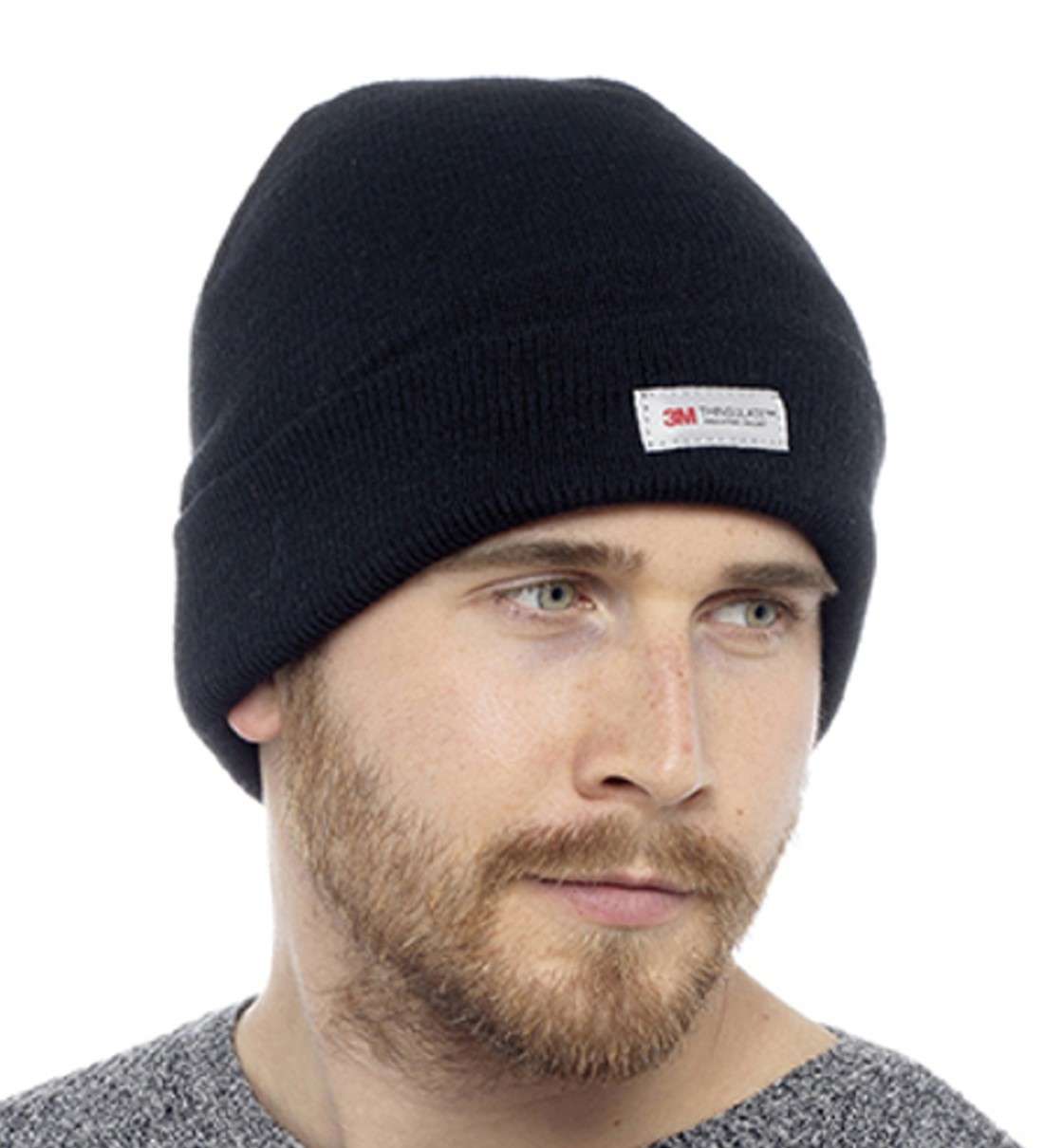 Mens 3M Thinsulate Thermal Winter Hat - Choose Either Grey or Black