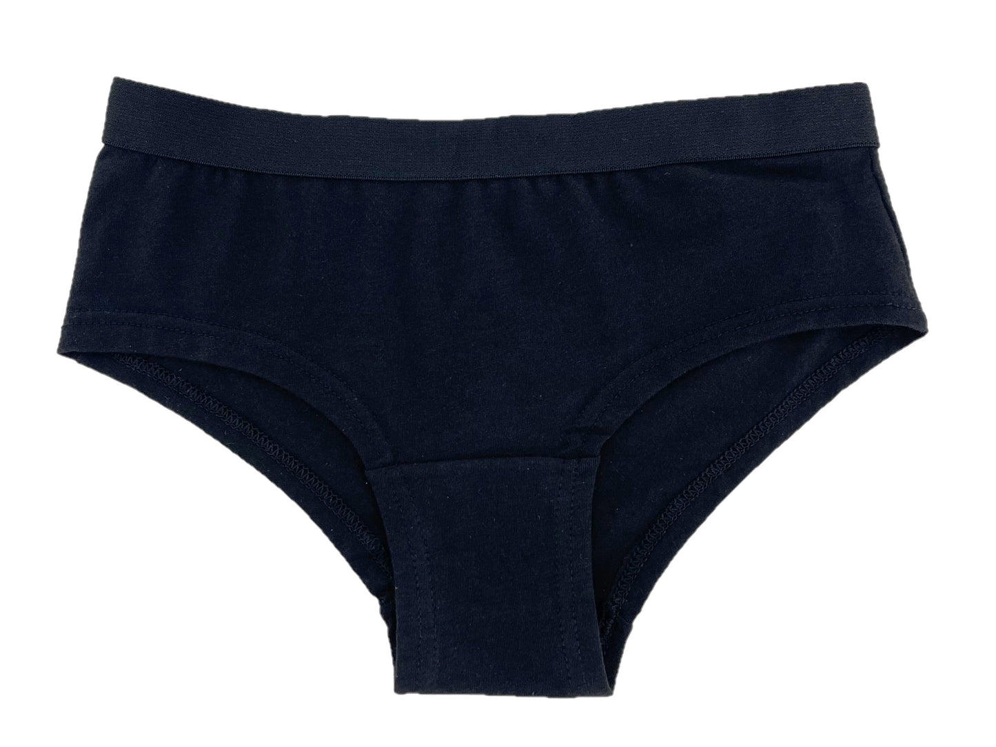 Girls 5 Pack Black Stretch Cotton Knickers Shorts Style Briefs Underwear