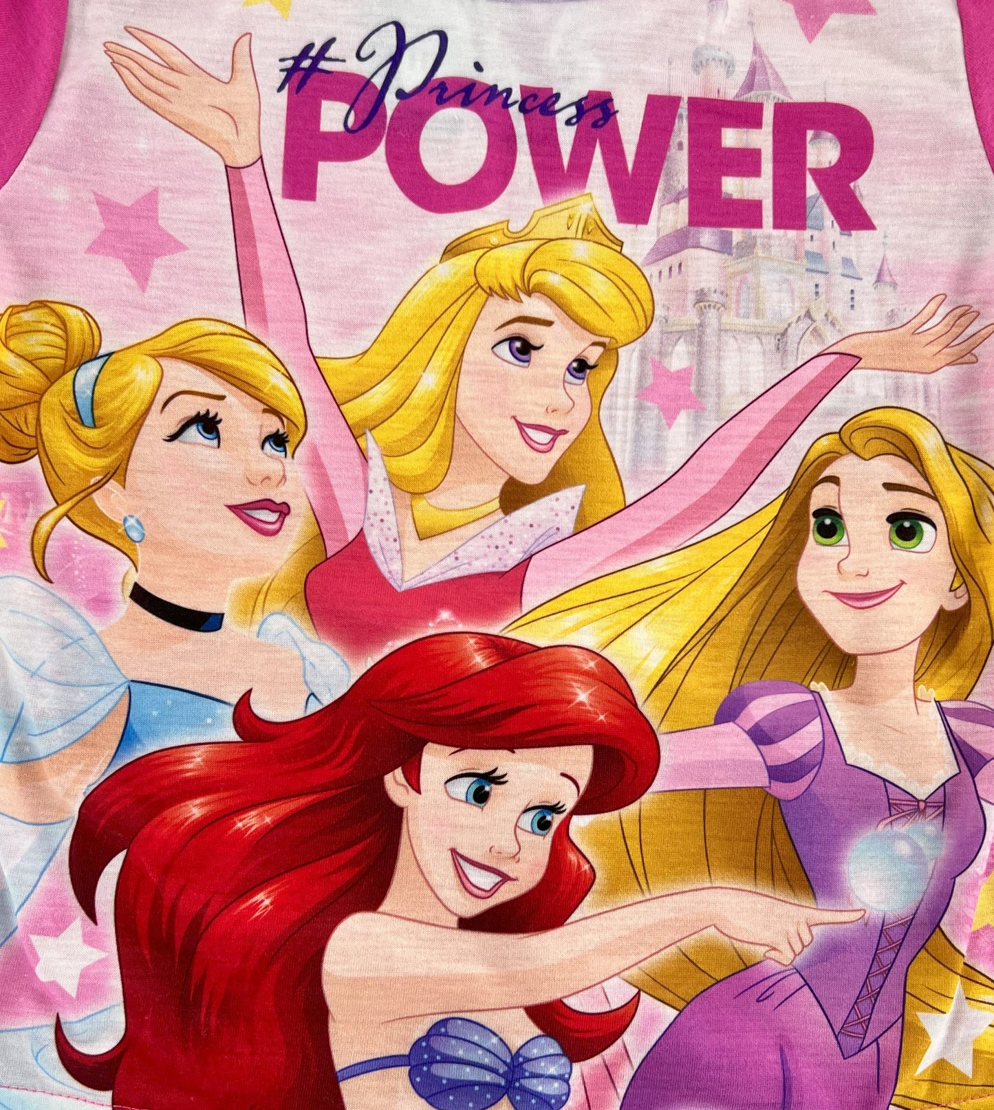 Disney Princess Girls Pyjamas, Ariel, Rapunzel, Cinderella & Aurora 4–10 Years