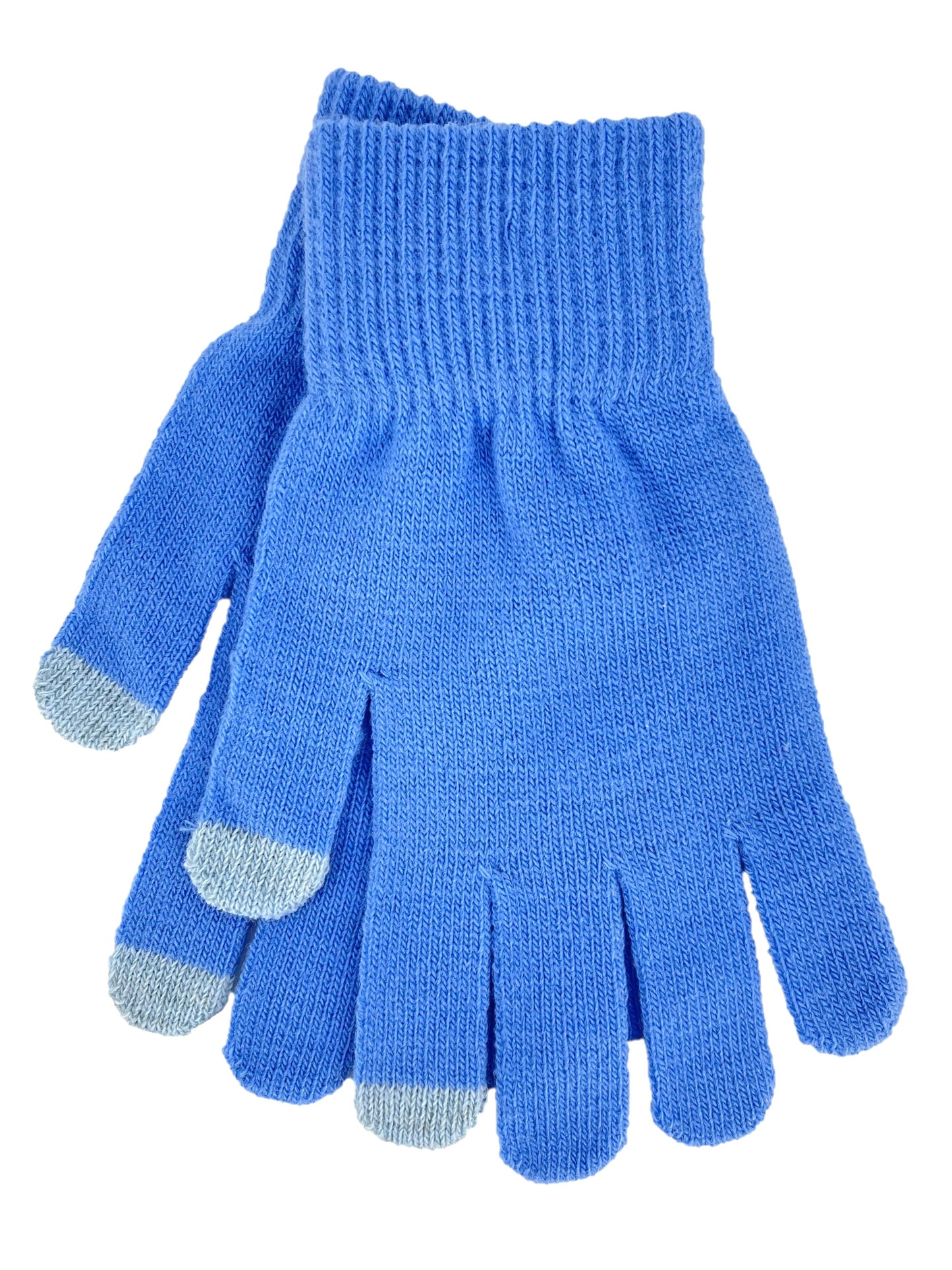 2 Pairs Ladies Knitted Touch Screen Phone Gloves - Various Colours